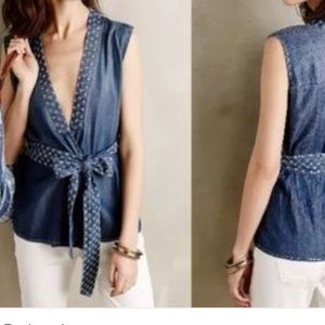 Holding horses denim top